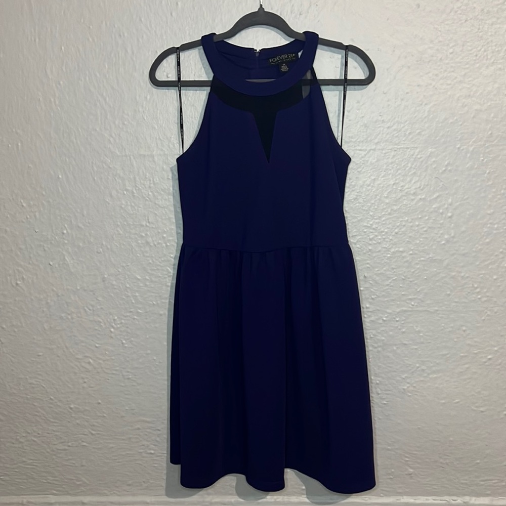 Blue and Black Halter dress Size 1X
